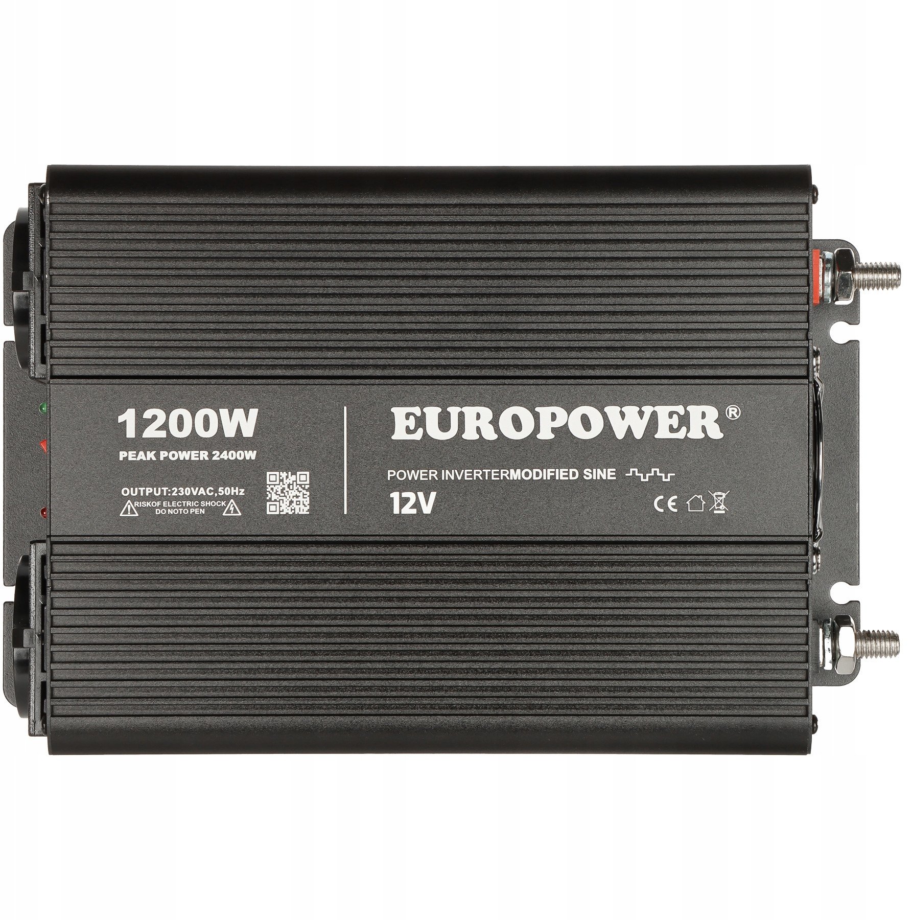 Inverter tensioni Europower INV/12/1200/MS/S, 1200W, 12V në 230V, gri