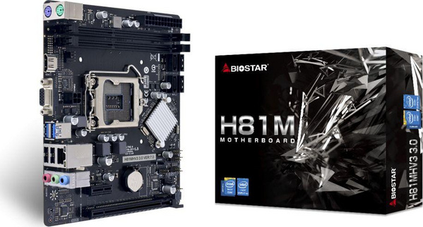 Pllakë amë Biostar H81MHV3 3.0, LGA1150, DDR3, e zezë