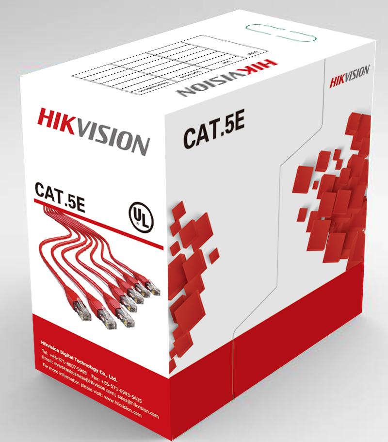 Kabëll UTP Hikvision DS-1LN5E-S, CAT5e, 305m, gri