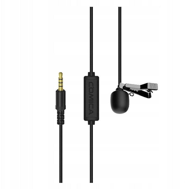 Mikrofon lavalier Comica CVM-V01SP, 6m, për smartphone, i zi