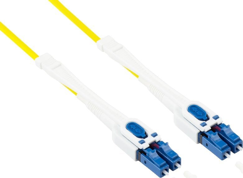 Kabllo fibër optike Alcasa LW-U915LC, 15m, OS2 LC LC, e verdhë