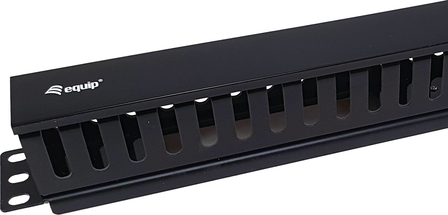 Panel menaxhimi kabllosh Equip 19", për rack, i zi
