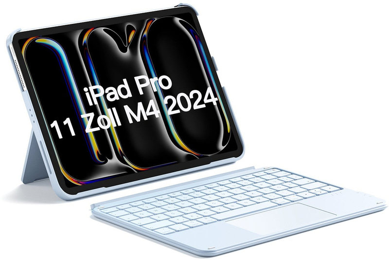 Tastierë Inateck për iPad 11, kompatibile me iPad 10th Gen, blu
