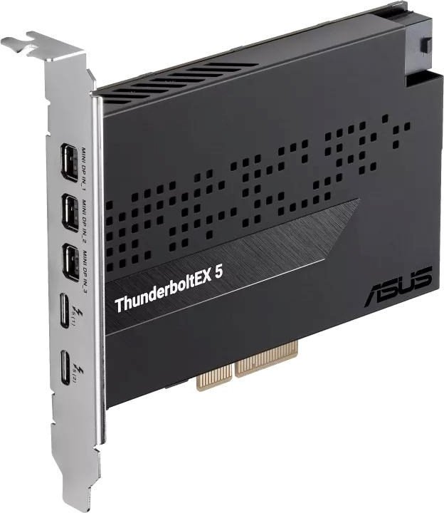 Kartë zgjeruese Asus ThunderboltEX 5, PCIe 4.0, Thunderbolt 5, e zezë