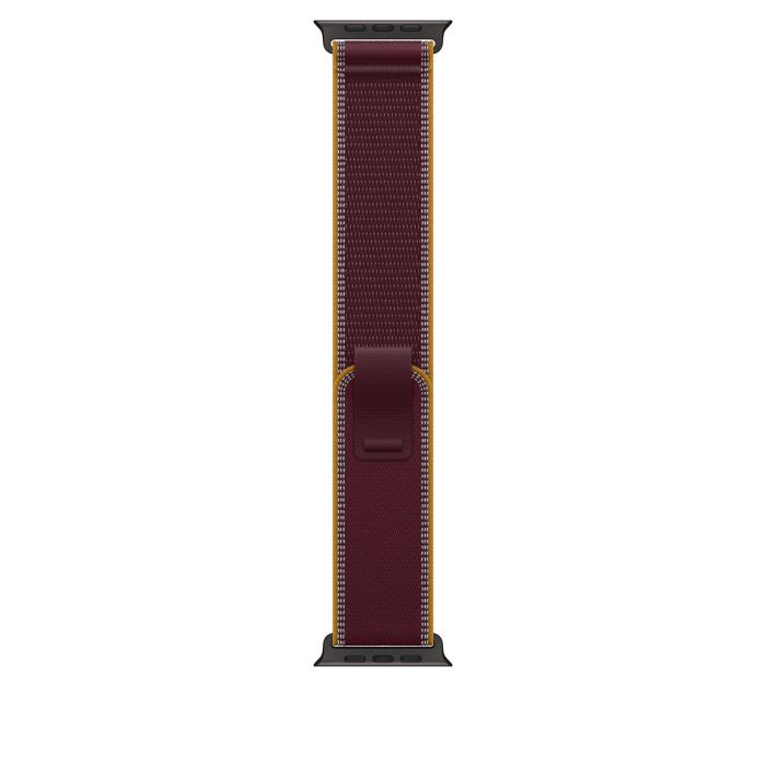 Apple Watch 49mm Burgundy Trail Loop, S/M, Black Titanium Finish