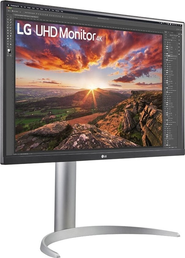 Monitor LG 27UP85NP-W, 27", 4K UHD, i argjendtë/ bardhë