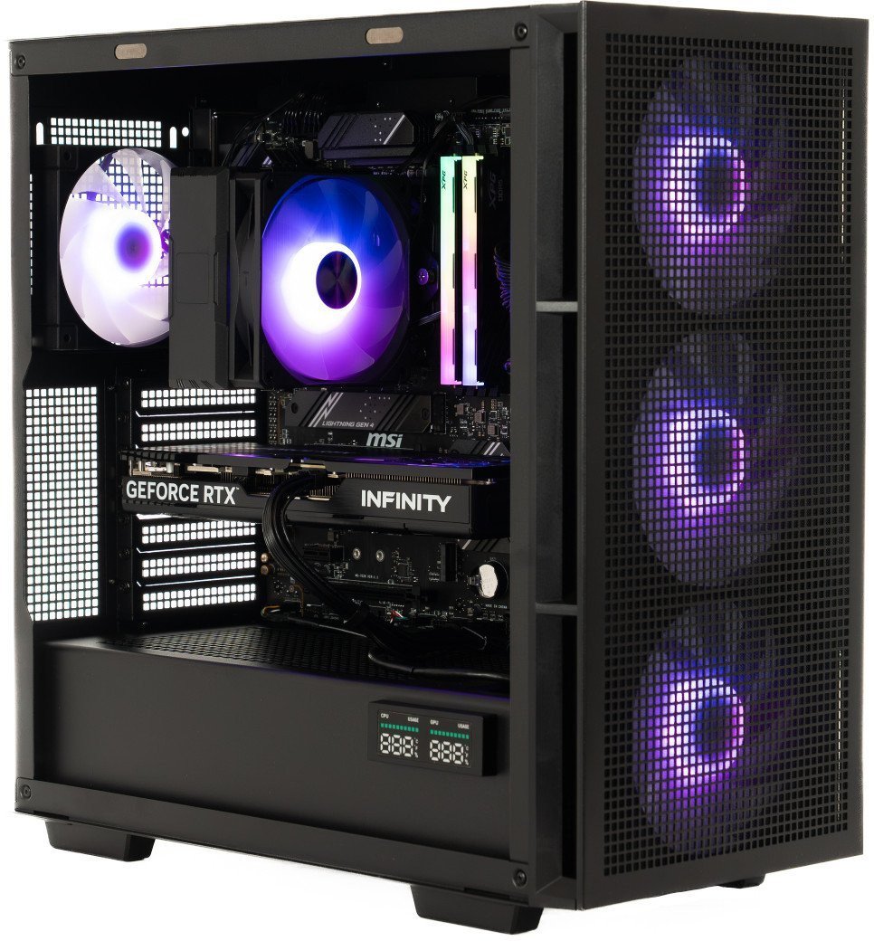 Kompjuter gaming Game X G300, Ryzen 5 7600X, 32GB RAM, RTX 4070, SSD 1TB, i zi