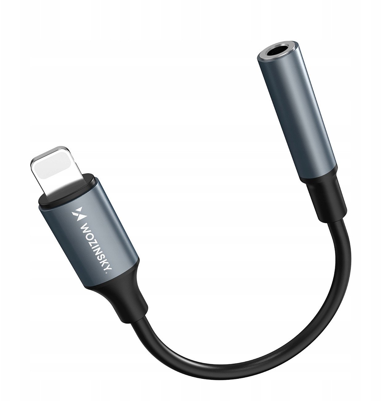 Adapter audio Wozinsky WALJ-01 Lightning në 3.5 mm, për iPhone dhe iPad, i zi