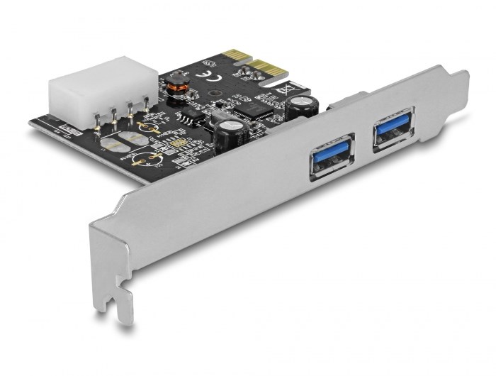 Kartë PCIe Delock, 2 porte USB 5 Gbps, e zezë