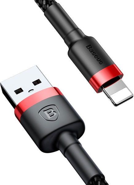 Kabllo Baseus USB Kevlar USB Lightning iPhone, 2.4A, 1m, e kuqe