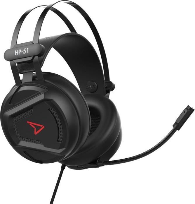 Kufje gaming SteelPlay HP-51, 40mm, me mikrofon, të kuqe