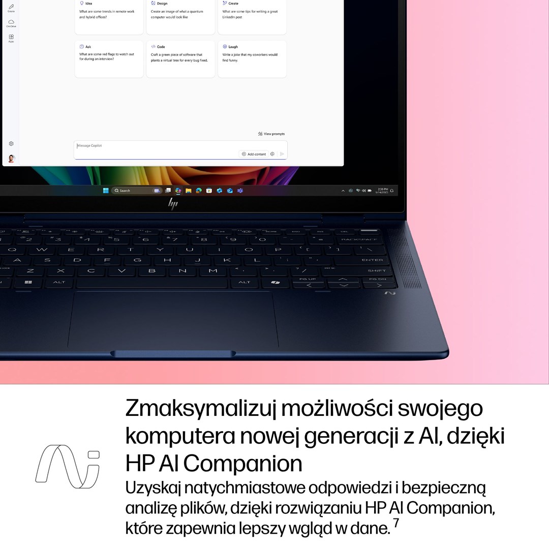 Laptop HP EliteBook X Flip G1i 14 AI, Ultra 7 258V, 32GB, 512GB SSD, темно сина
