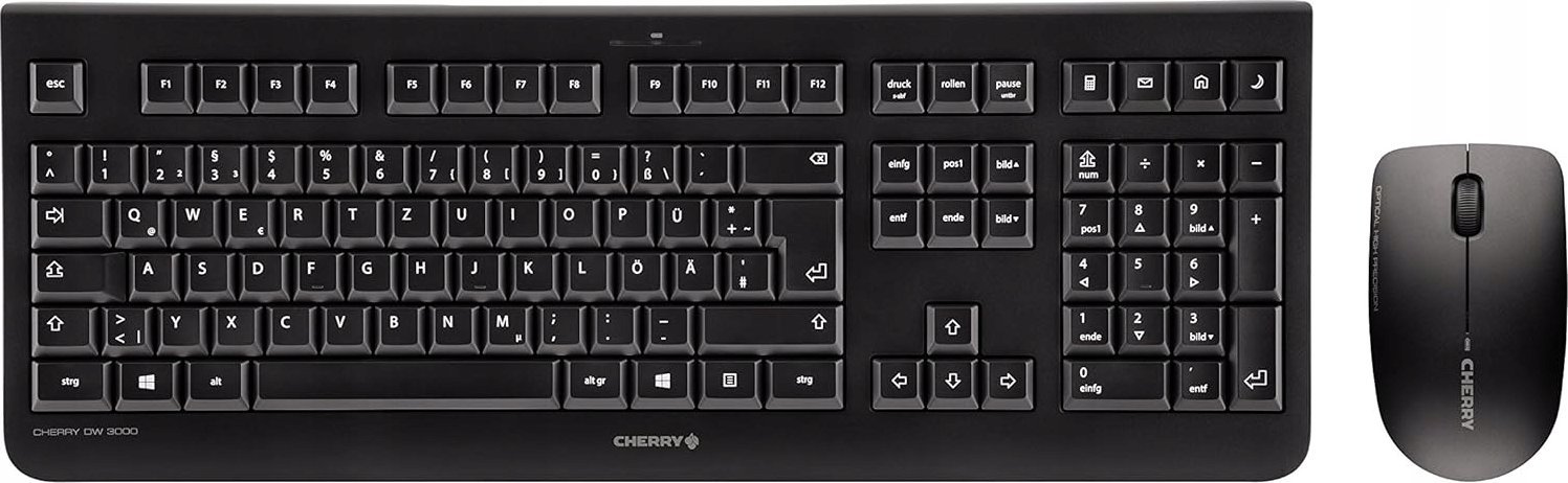 Set tastierë dhe maus Cherry DW 3000, pa tela, optik, i zi