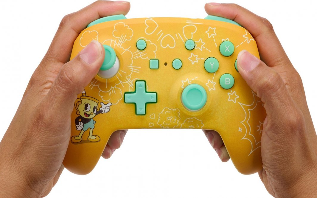 Kontroller PowerA Enhanced Cuphead, wireless, i verdhë