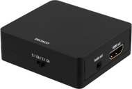 Adapter audio video Deltaco HDMI-7038, HDMI në HDMI dhe SPDIF, Full HD 1080p, i zi