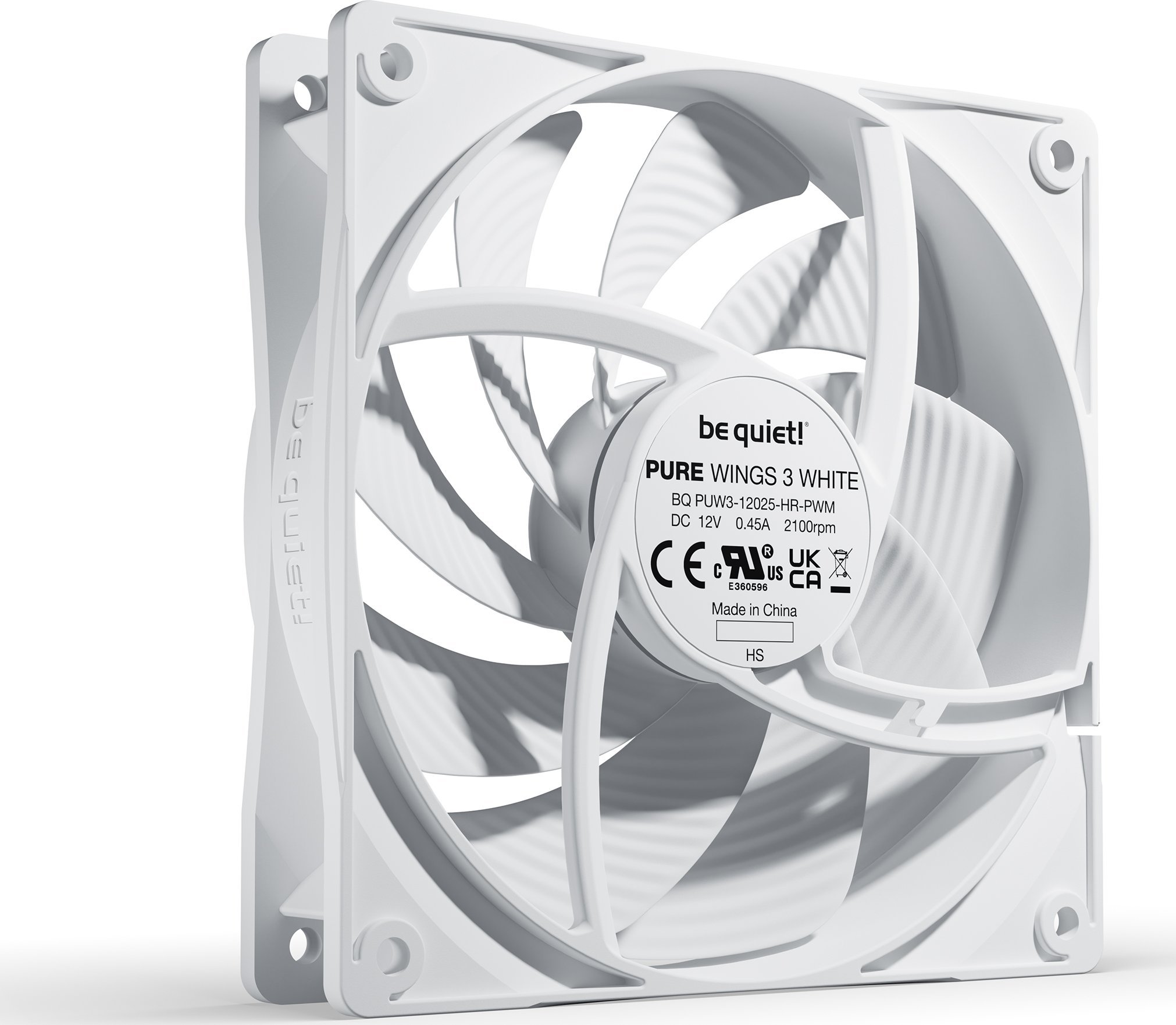 Ventilator PC be quiet! Pure Wings 3 120mm PWM high speed BL111, 120mm, i bardhë