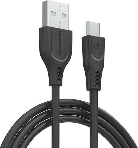 Kabllo Somostel USB 3.0/ USB-C/ Plug&Plug, 1.2 m, e zezë