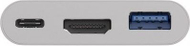 Adapter USB C Goobay 62104, HDMI 4K, USB A 3.0, i bardhë