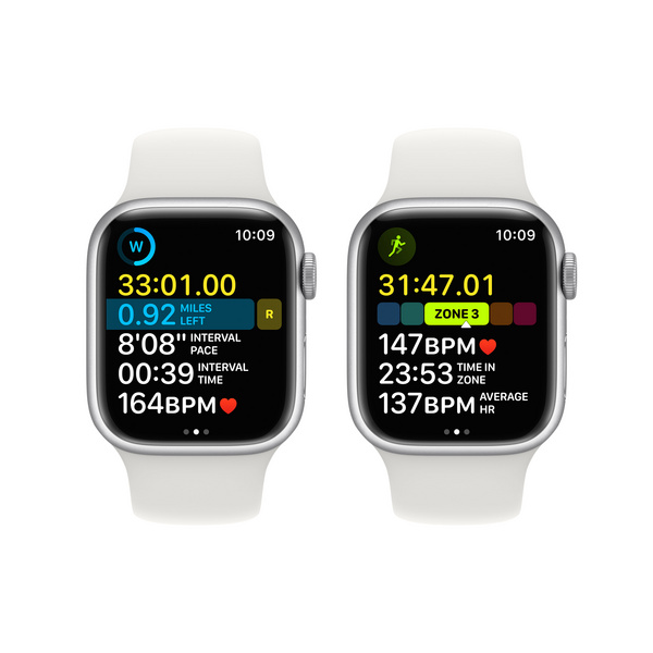 [OUTLET] Apple Watch S8 GPS 41mm, Silver Aluminium Case me White Sport Band, Regular