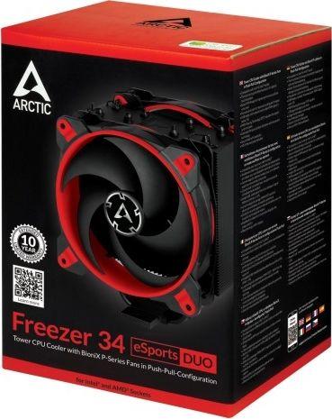 Ftohës Arctic Freezer 34 eSports Duo 2x120mm, i zi/ kuq