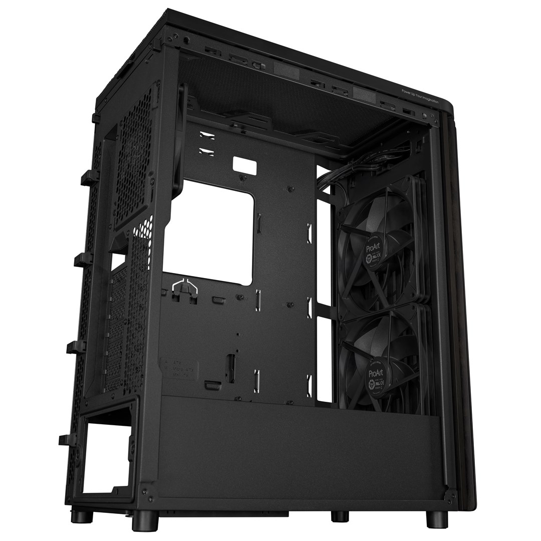 Kasa PC ASUS ProArt PA401 Wood Edition, mid tower, panel metalik, e zezë