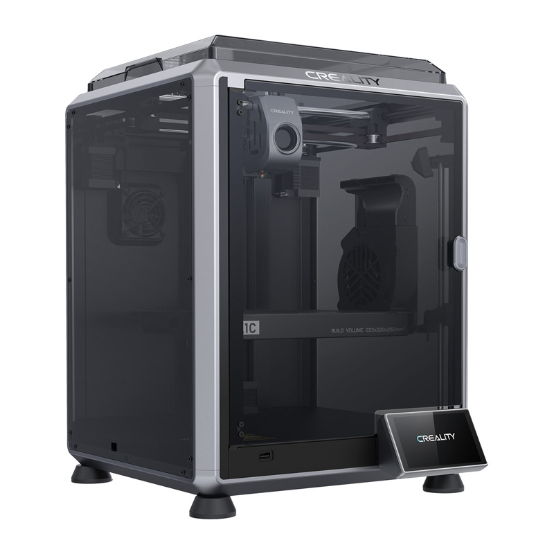 Printer 3D Creality K1C, 220x220x250mm, 600mm/s, gri e zezë