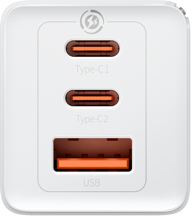 Karikues Baseus GaN5 Pro, 2x USB-C, USB-A, 65W, i bardhë