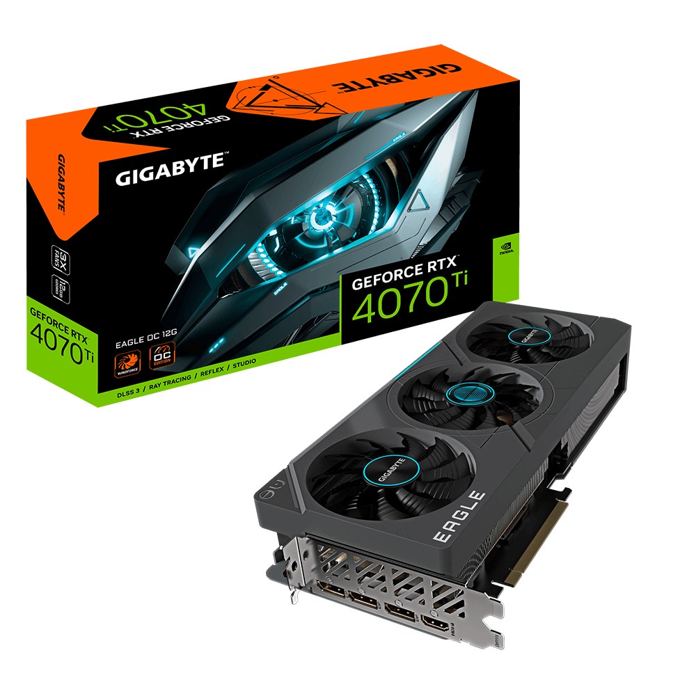 Kartë grafike GIGABYTE NVIDIA GeForce RTX 4070 Ti, 12 GB GDDR6X, GV-N4070EAGLE
