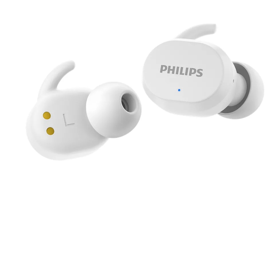 Dëgjuese Buds Philips TAT3216WT/00, wireless IPX5 Splash Mic, të bardha