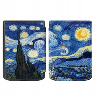Kuti mbrojtëse grafike TPU për PocketBook Verse Verse Pro 629 634, magazinim magnetik, dizajn Starry Sky, shumëngjyrëshe