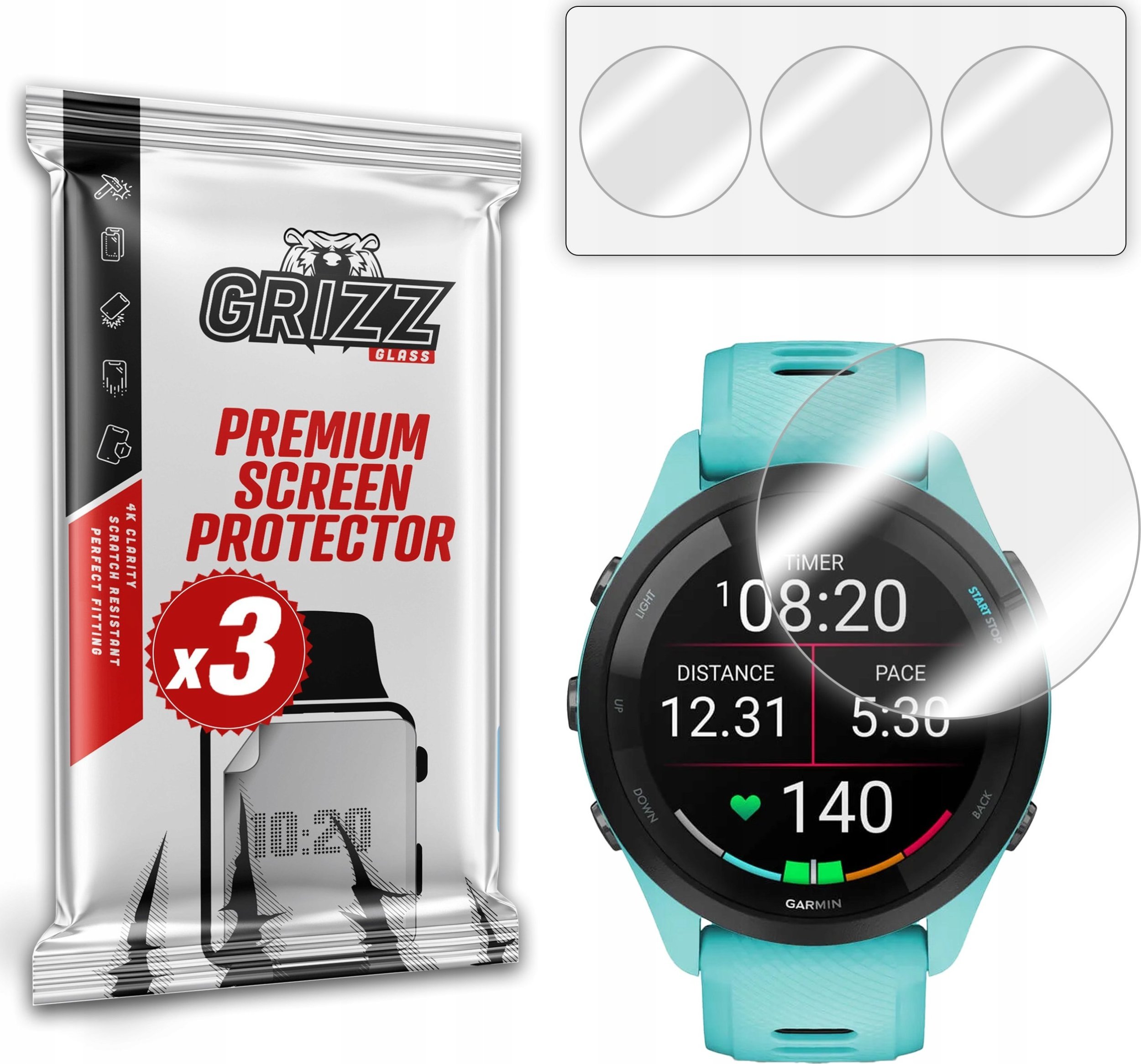 Folie mbrojtëse GrizzGlass Hydrofilm për Garmin Forerunner 265 46mm, hidrogel, transparente