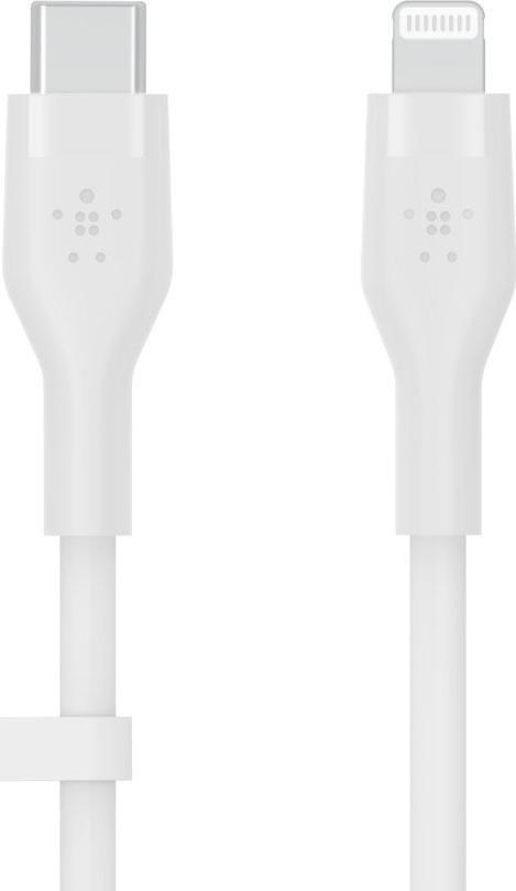 Kabllo karikimi Belkin CAA009BT2M, USB-C në Lightning, 2 m, e bardhë