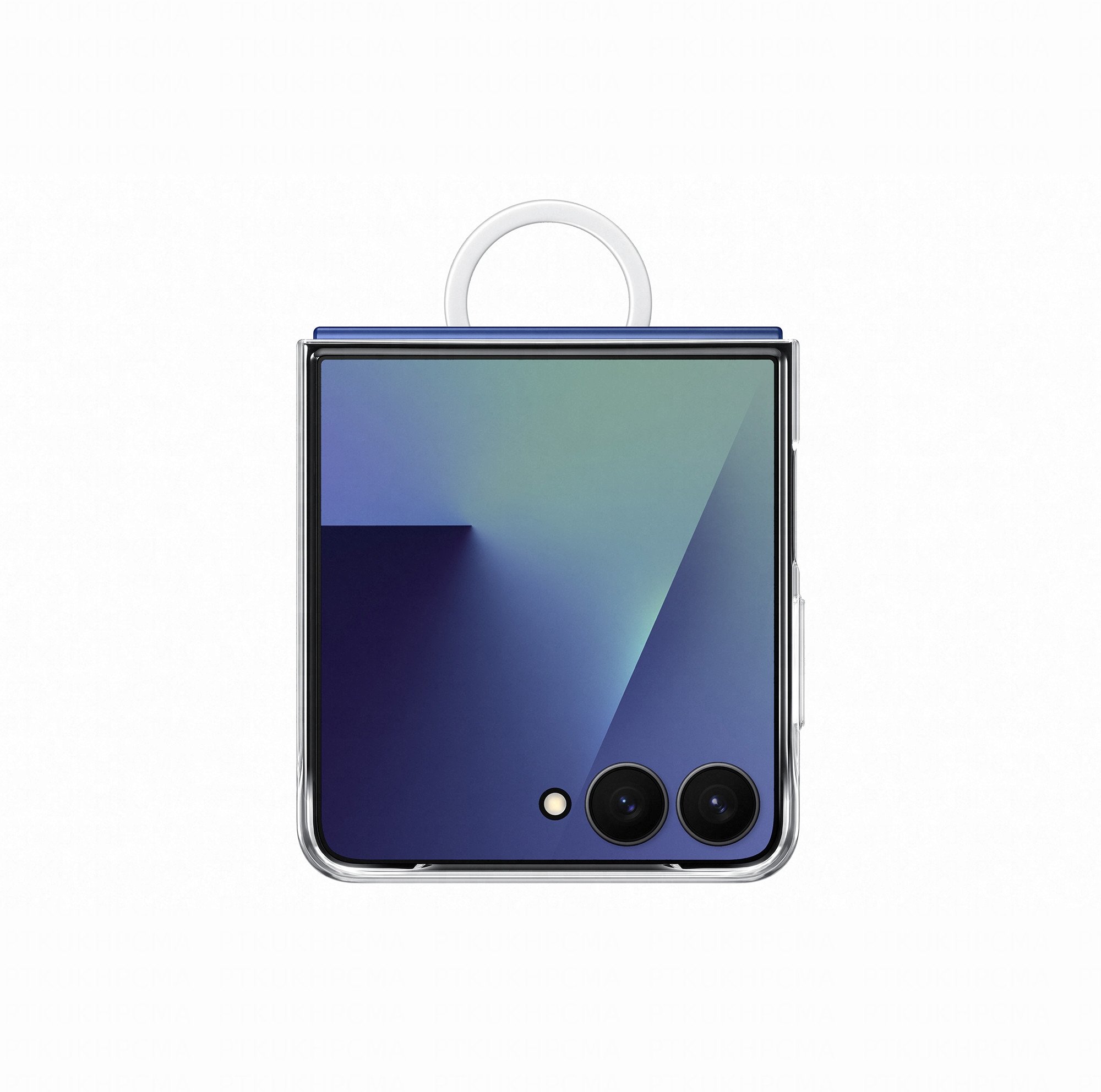 Mbulesë telefoni Samsung EF-QF766CTEGWW për Galaxy Z Flip7, me unazë, transparente