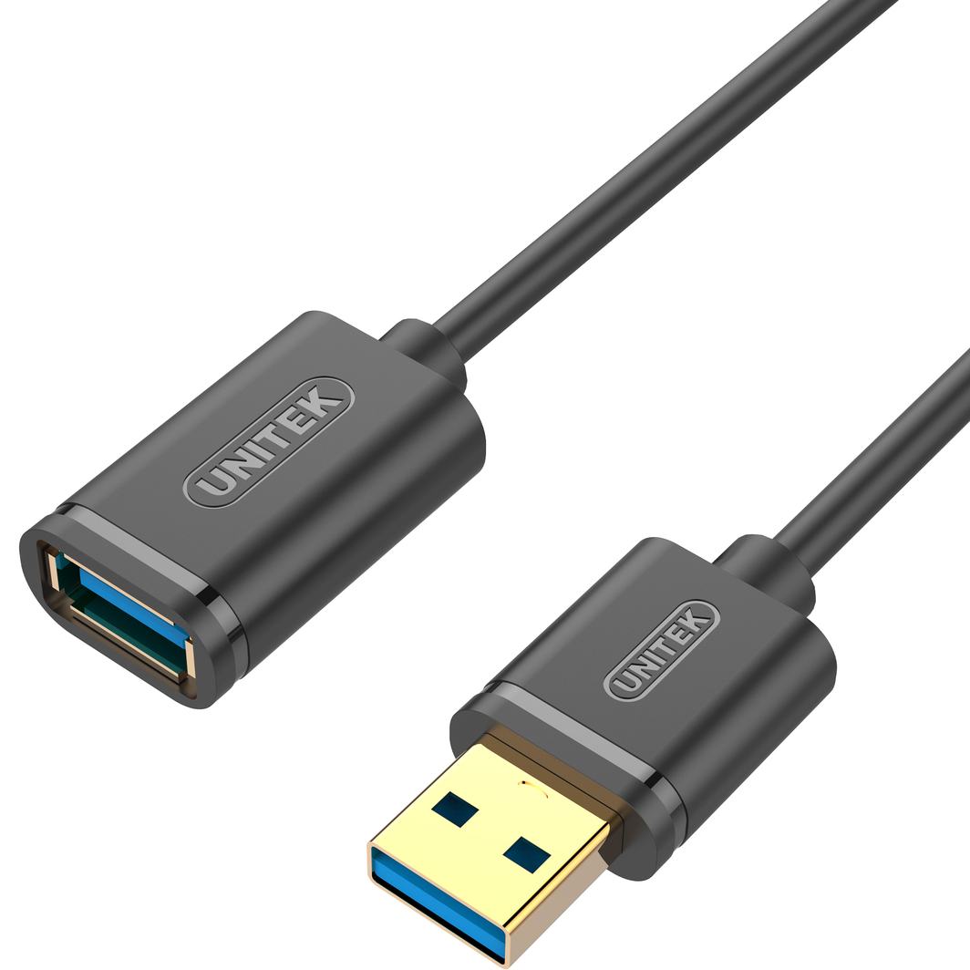 Kabllo zgjatës Unitek për USB 3.0 AM-AF 1.5m i gjatë, e zezë