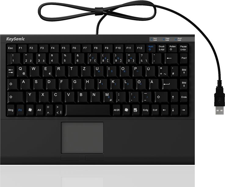 Tastierë Icy Box, me kabllo, US, e zezë