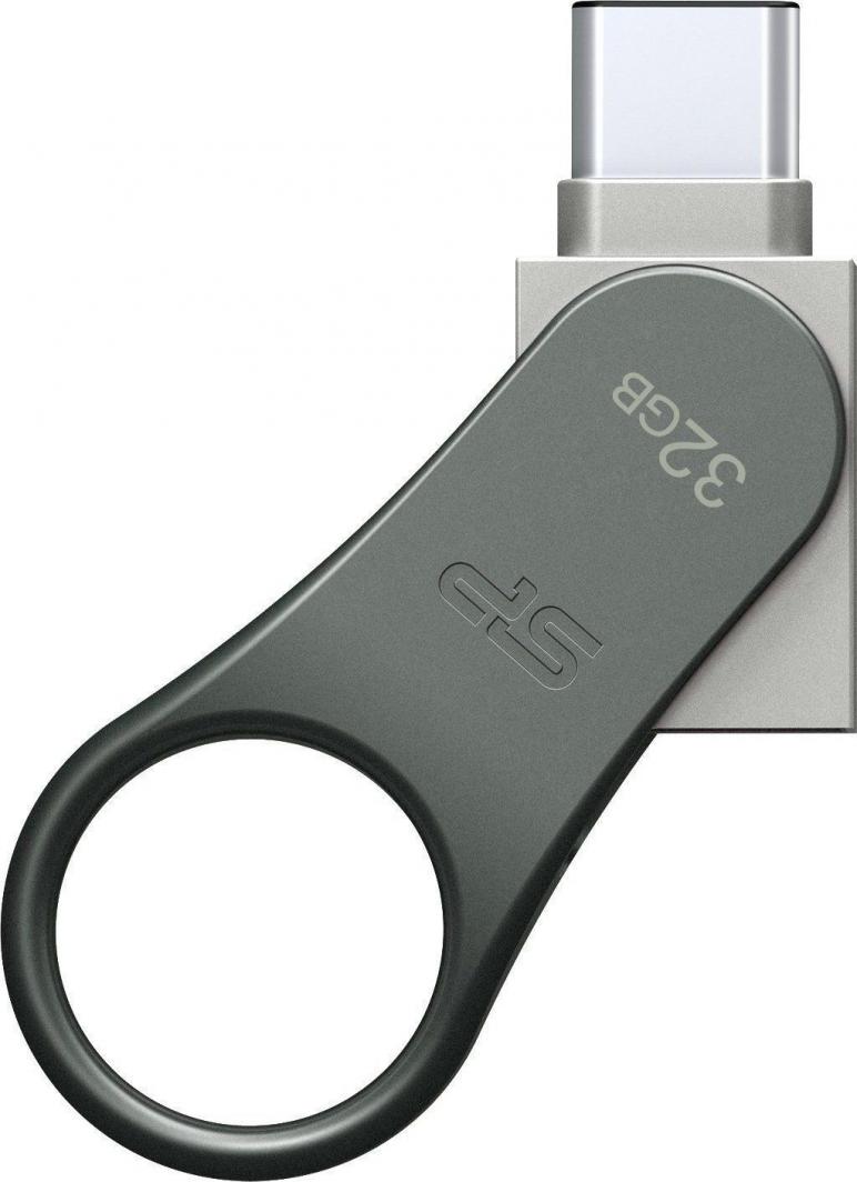 USB Silicon Power Mobile C80, 32GB, USB 3.0, metalik