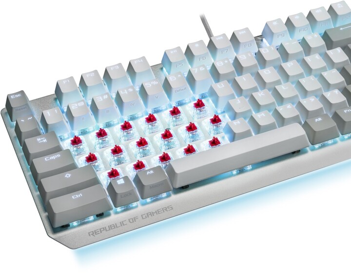 [OUTLET] Tastierë ASUS ROG STRIX Scope NX TKL Moonlight White, ROG NX Red, US