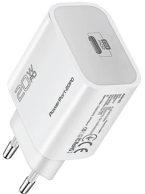 Karikues USB C ProMate PowerPort 20PD, 20W, Power Delivery, i bardhë