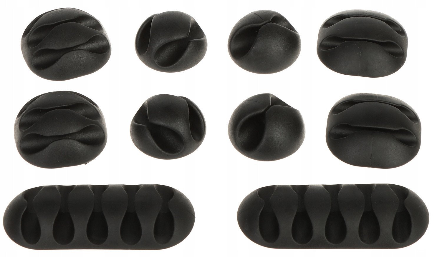 Set kapëse kabllosh TRSH-SET, me ngjitës vetëngjitës, e zezë