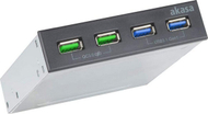 Panel frontal Akasa AK-ICR-34, 2x USB 3.2 Gen 1, 2x USB QC 3.0, i zi