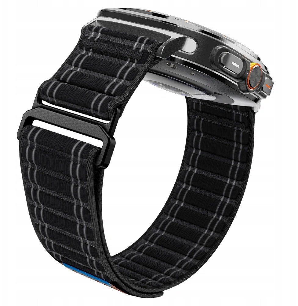 Rrip tekstili Spigen Fabric Band, për Samsung Galaxy Watch Ultra 47mm, mbyllje hook and loop, i zi