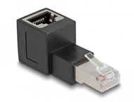 Adaptues rrjeti DeLOCK RJ45 Plug në RJ45 Jack, Cat.6A, kënd 90° lart