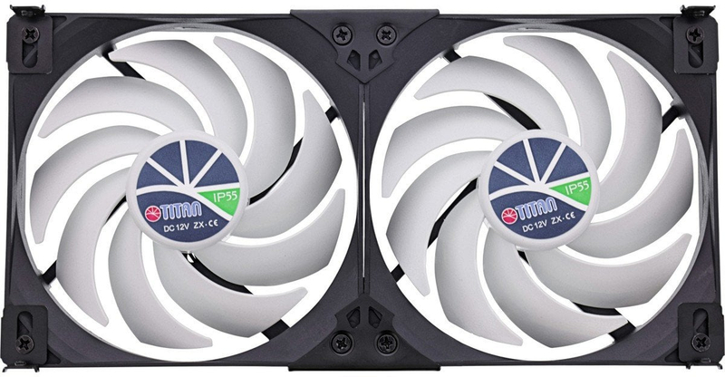 Ventilator ftohës frigoriferi Titan TTC-SC22(V2), 120x25mm, IP55, i zi