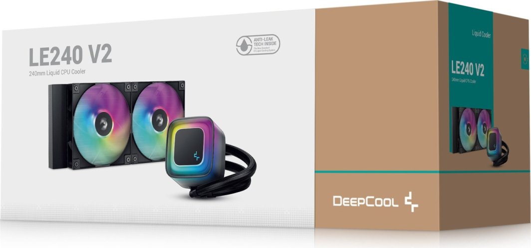 Ftohës ujor CPU Deepcool LE240 V2, radiator 240mm, ARGB, i zi