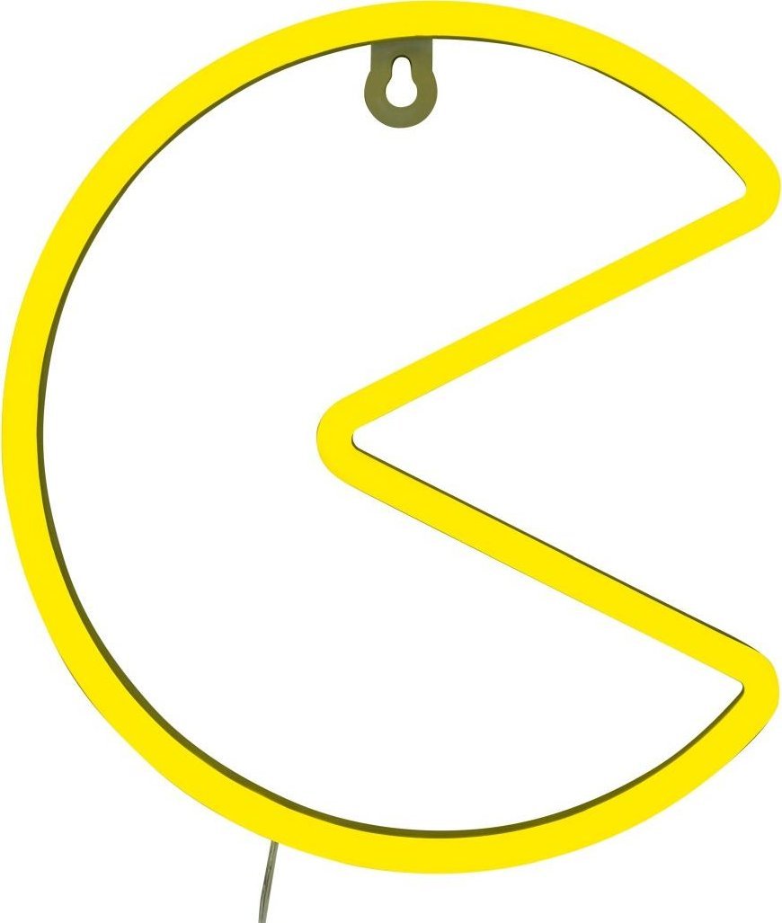 Dritë murale dekorative Pac Man LED Neon, 21.5 cm, me USB, e verdhë