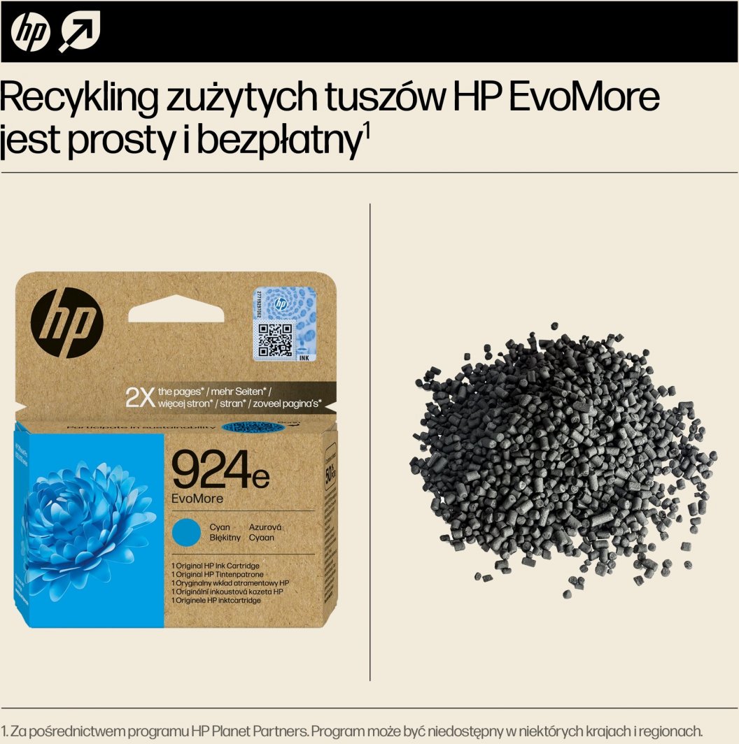 Ngjyrë për printer HP Ink 924e EvoMore, e kaltër 