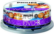 Disqe DVD-R Philips DM4S6B25F, 4.7GB, 16x, paketim 25 copë