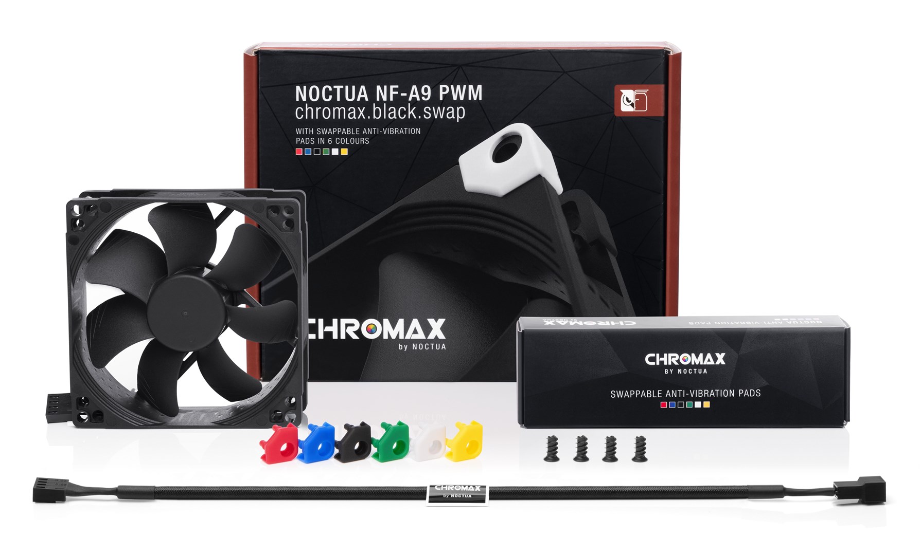 Ventilator Noctua NF-A9 PWM chromax.black.swap, 92mm, i zi