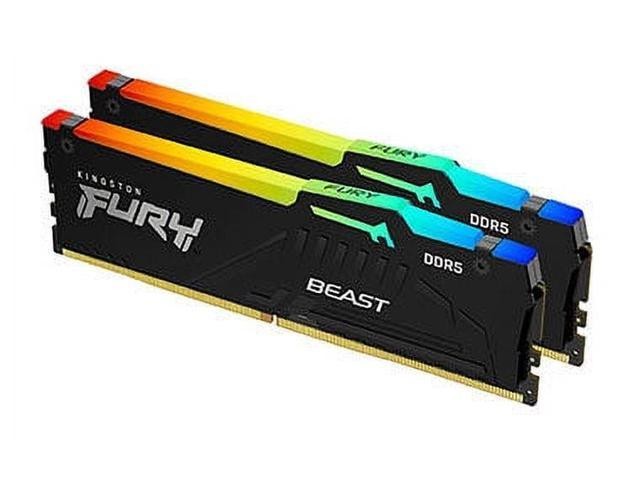 Memorie RAM Kingston FURY Beast 32GB, DDR5 6000MT/s, RGB, e zezë