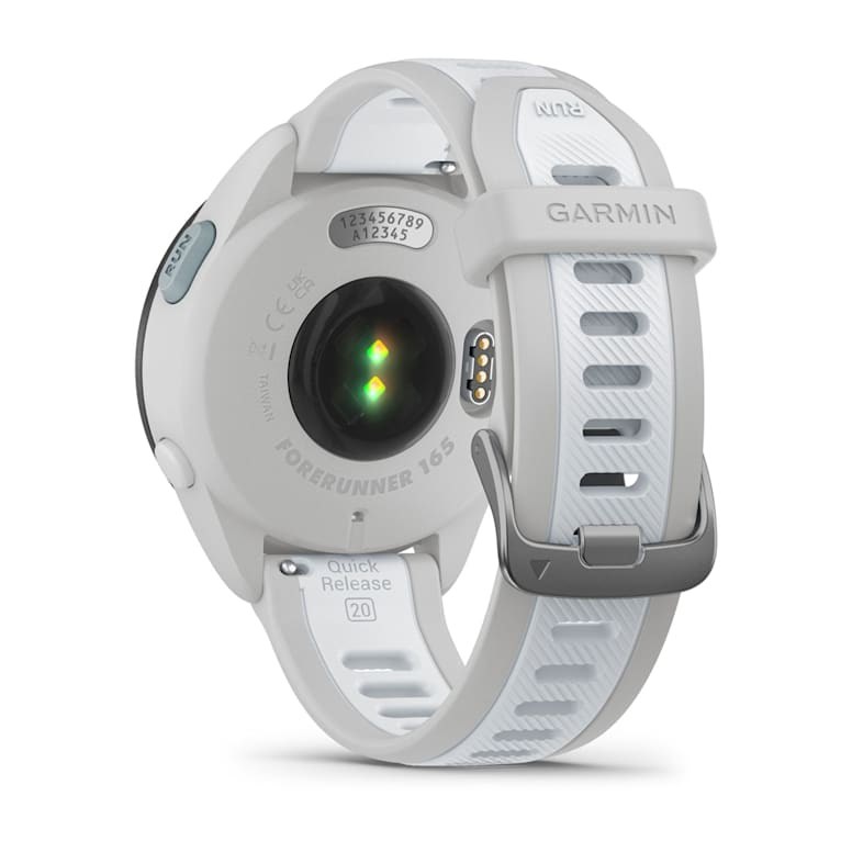 Ora sportive Garmin Forerunner 165 Music, 43mm, Mist Grey dhe Whitestone